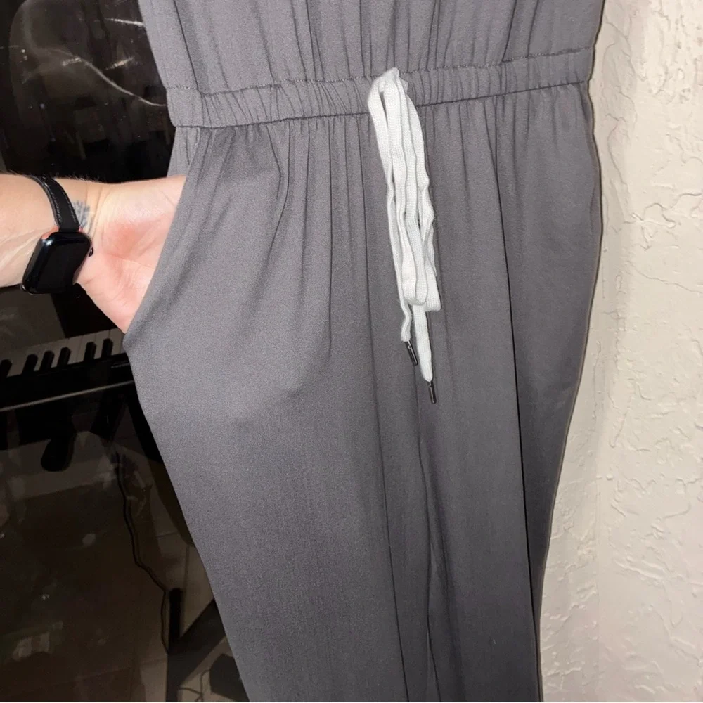 SHEIN Gray Sleeveless Drawstring Jumpsuit - Picture 5 of 6